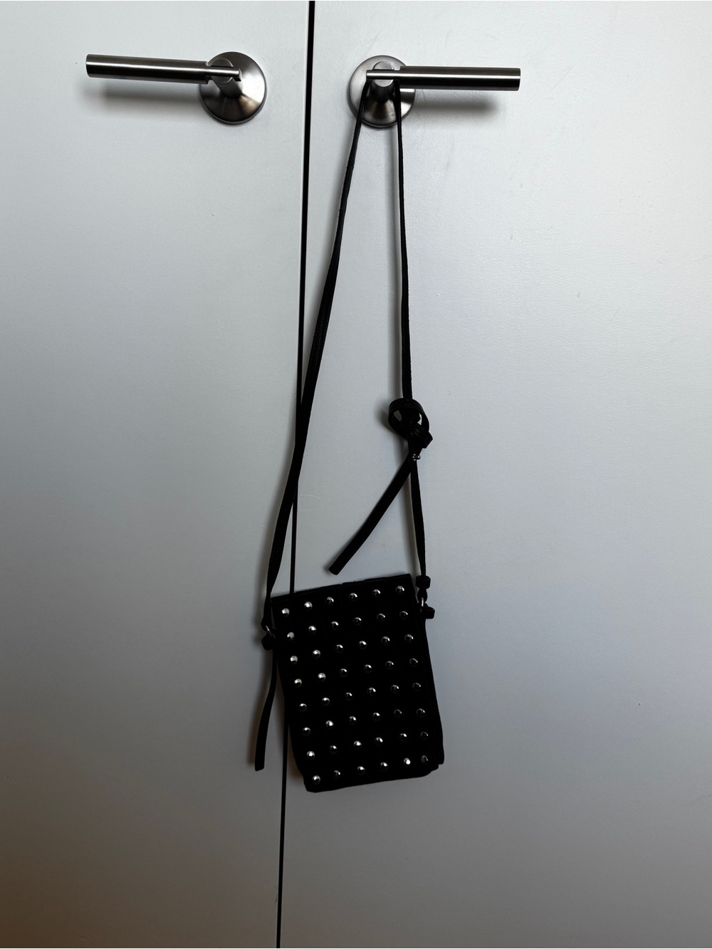 Massimo Dutti Split Suede Mini Crossbody Bag with Studs - Picture 3 of 5